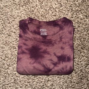 Pink Victoria's Secret Top | Tie Dye Over Sized Crop Top |